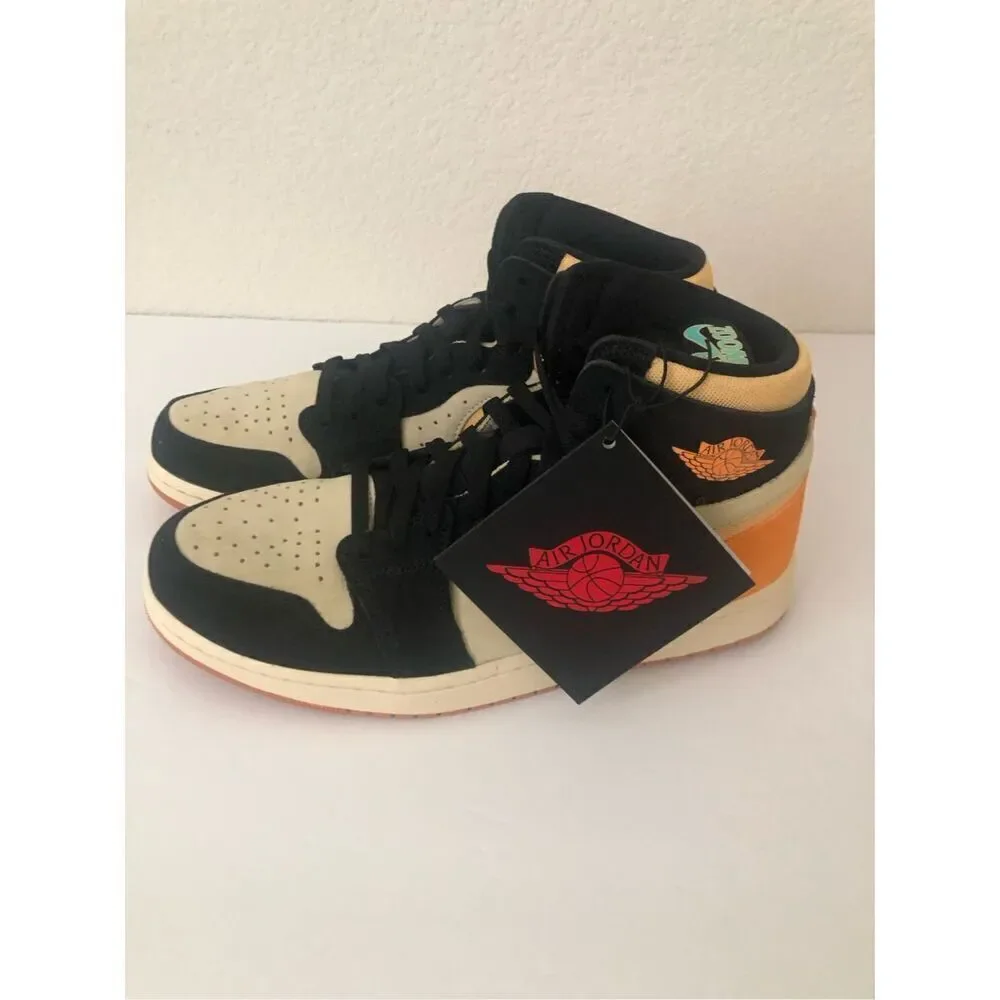 Nike Air Jordan 1 Zoom CMFT 2 Muslin/Celestial Gold-Black Men's Size 10